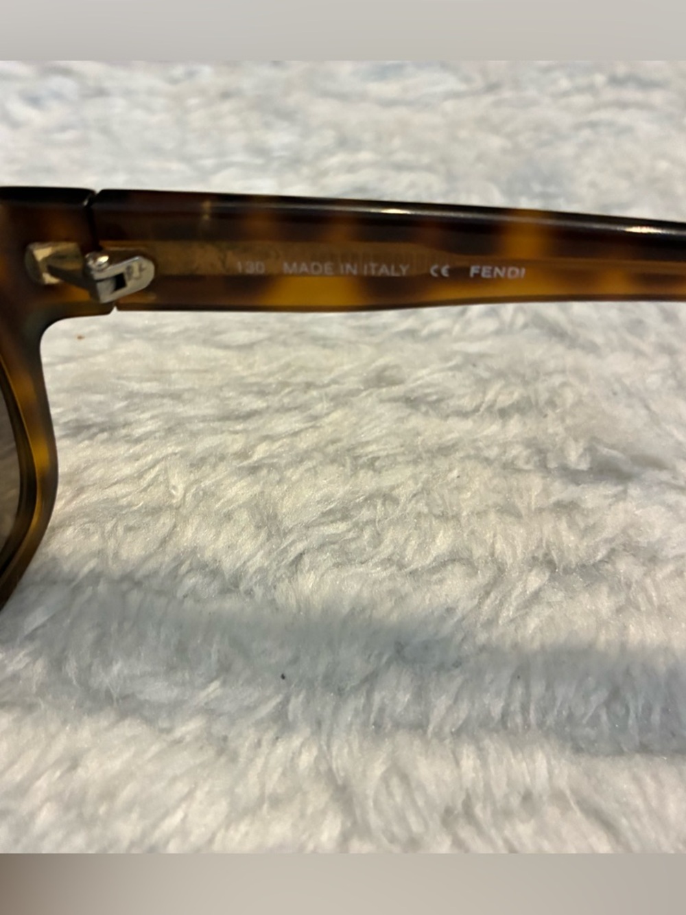 FENDI Women Sunglasses Rectangular Oval Black/Brown Side Logo - Picture 3 of 5